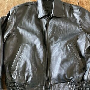 Baracuta Black Leather Jacket; Men’s M